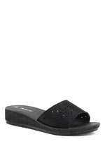 Polaris  161203.z2Fx Black Woman Traditional Comfort Slipp