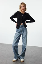 Trendyol Blue Premium More Sustainable Normal Waist Wide Leg Jeans