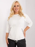 Plus Size Ecru Cotton Blouse