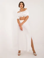 White smooth summer set with skirt