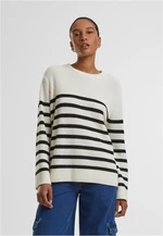 Women's striped sweater cream/black