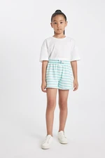 DEFACTO Girl's Striped Shorts