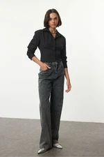 Trendyol Black Fitted Shirt