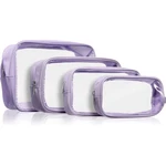 Notino Travel Collection Cosmetic bag cestovná sada Purple 4 ks