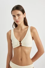 DEFACTO Fall in Love Regular Fit Crepe Bikini Top