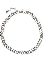 Big Saturn Basic Necklace - silver color