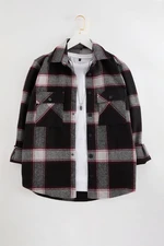 Trendyol Black Regular Fit Winter Checkered Lumberjack Shirt Jacket