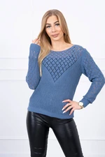 Openwork sweater jeans