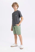 DEFACTO Boy Cargo Fit Gabardine Shorts