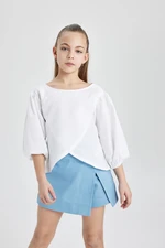 DEFACTO Girls' Half Sleeve Blouse