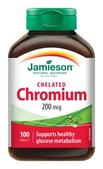 JAMIESON Chromium chelated 200 mcg v chelátovej forme 100 tabliet