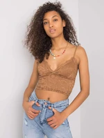 OCH BELLA Brown lace top