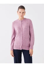 LC Waikiki Women's Crew Neck Straight Long Sleeve Knitwear Cardigan