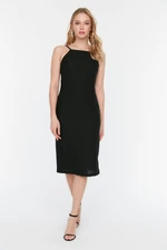 Trendyol Black Strap Knitted Dress