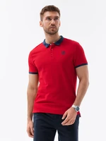 Ombre Men's polo shirt with contrasting elements