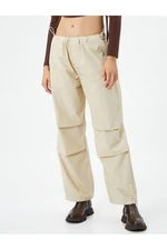 Koton Parachute Pants with Elastic Waist and Legs with Stopper.