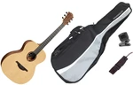 LAG T70A deluxe set Natural Satin Guitare acoustique Jumbo