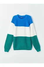 LC Waikiki Crew Neck Color Block Long Sleeve Boy Knitwear Sweater