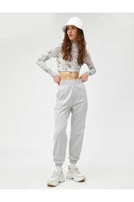 Koton Jogger Sweatpants High Waist Pocket Detailed