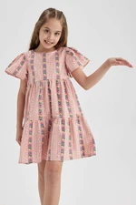 DEFACTO Girl Patterned Short Sleeve Dress