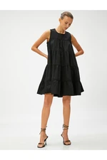 Koton Short Layered Dress, Sleeveless Cotton