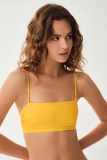 Dagi Yellow Thin Straps Bikini Top