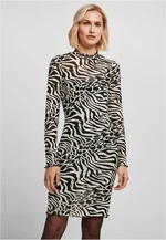 Women's Double-Layer Dress AOP White/Black