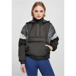 Women's AOP Mixed Pull Over Jacket Black/snowleo/lightasphalt