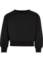 Girls' Oversized Crewneck Black