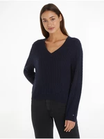 Women's Dark Blue Wool Sweater Tommy Hilfiger - Women