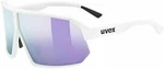 UVEX Sportstyle 237 White Mat/Mirror Lavender Lunettes vélo