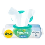 Pampers Harmonie Aqua Plastic Free Vlhčené ubrousky 4 x 48 ks