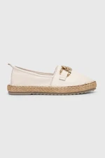 Kožené espadrilky Answear Lab béžová barva