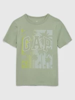 Green boys' T-shirt with GAP print