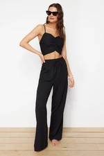 Trendyol Black Woven Blouse Trousers Set