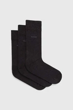 Ponožky BOSS 3-pack pánské, černá barva, 50469839