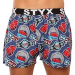 Red and blue men's patterned shorts Styx