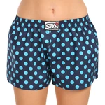 Navy blue women's boxer shorts Styx art Polka dots