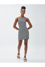 Koton Sukienka mini Halter Neck Rozcięcie Szczegółowy Slim Cut