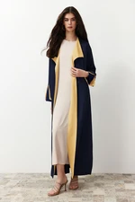 Trendyol Navy Blue Color Block Long Aerobin Woven Cap & Abaya & Abaya