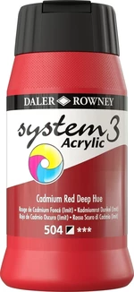Daler Rowney System3 Akrylová farba Cadmium Red Deep Hue 500 ml 1 ks