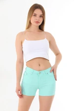 BİKELİFE Mini High Waist Lycra stretchy Cotton Shorts & Bermudas