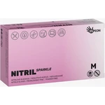 Espeon Nitril Sparkle Pearlescent Pink nitrilové nepudrované rukavice velikost M 2x50 ks