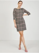 Pink and black women's checked dress ORSAY