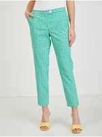 Light green women's plaid trousers ORSAY