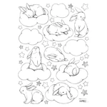 Naklejki dziecięce 30x42 cm Bunnies, Clouds And Stars – Lilipinso
