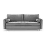 Jasnoszara aksamitna sofa Milo Casa Santo, 219 cm