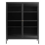 Czarna metalowa witryna 111x140 cm Bronco – Unique Furniture