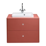 Czerwona szafka z umywalką bez baterii 80x62 cm Color Bath – Tom Tailor for Tenzo