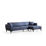 Niebieska sofa narożna Belissimo, prawy narożnik – Balcab Home